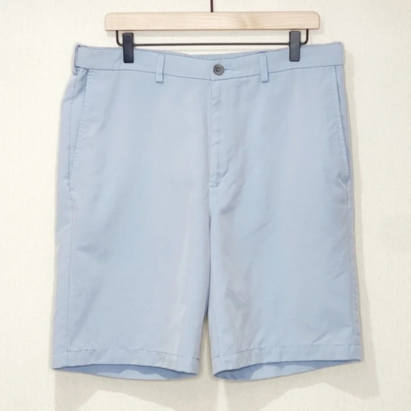 Hagar Men's Flat Front Cool 18 Pro‎ Golf Shorts Size 36 Blue Expandable Waist - Picture 4 of 8